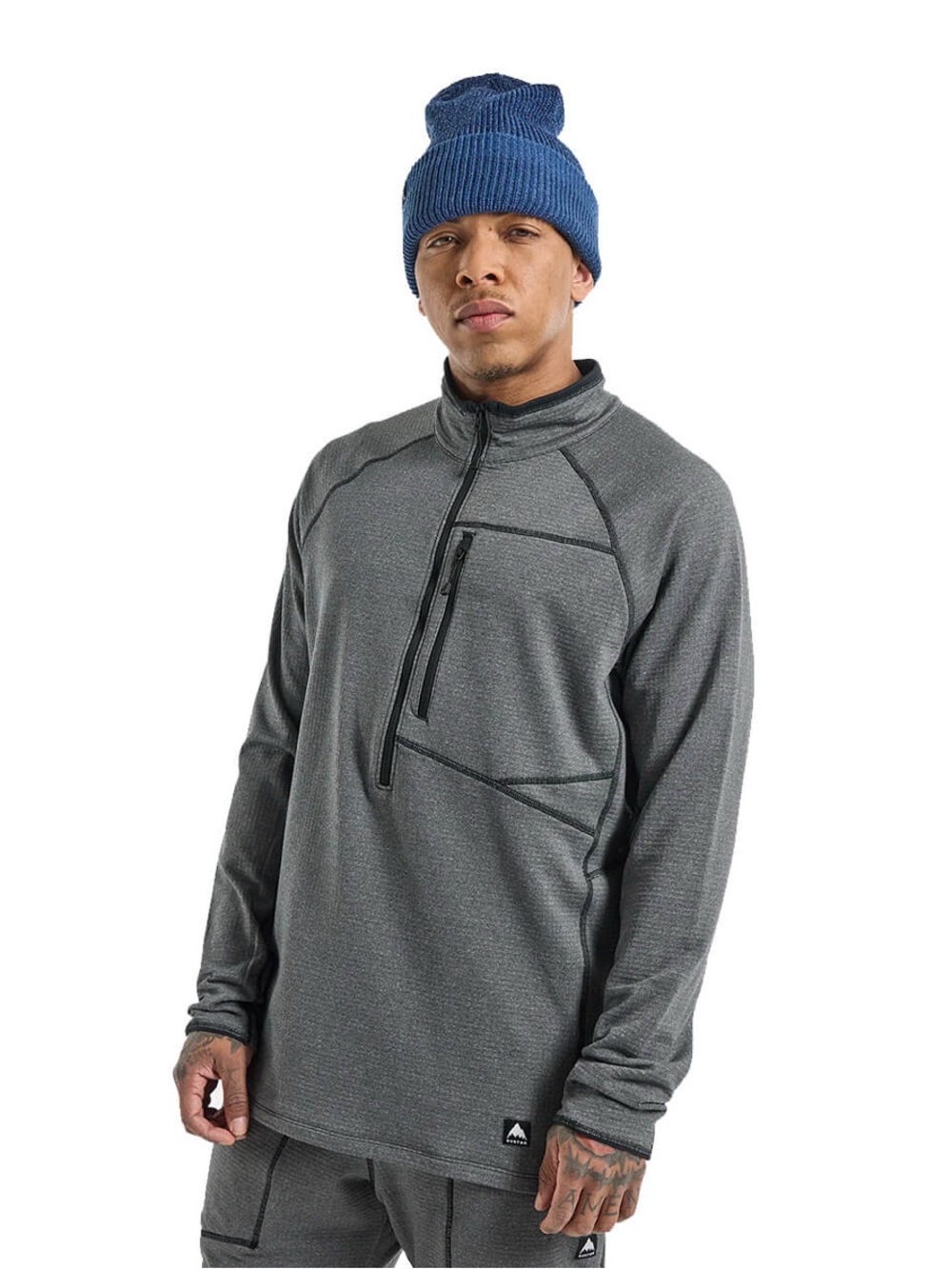 Burton Stockrun Quarter-Zip Pullover with Chest Zip Size L